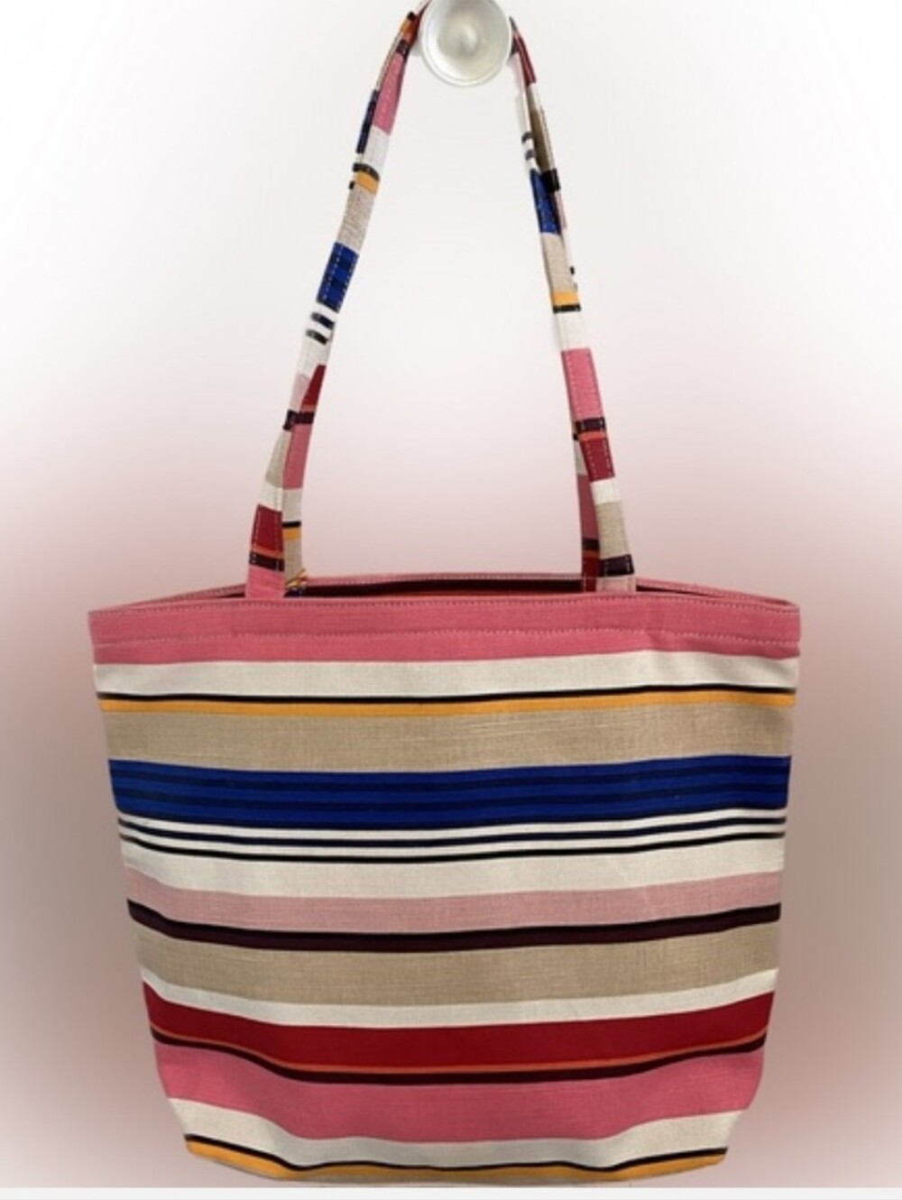 kate spade NWT On Purpose Pink Multi-Stripe Tote with Bow Accent NWT - Picture 2 of 4
